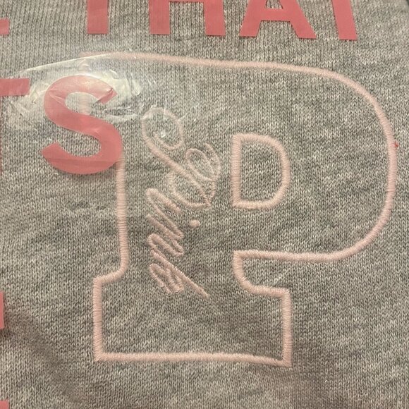 PINK Victoria's Secret Ivy Fleece Wide-Leg Split-Hem Gray Sweatpants - NWT - Picture 3 of 7